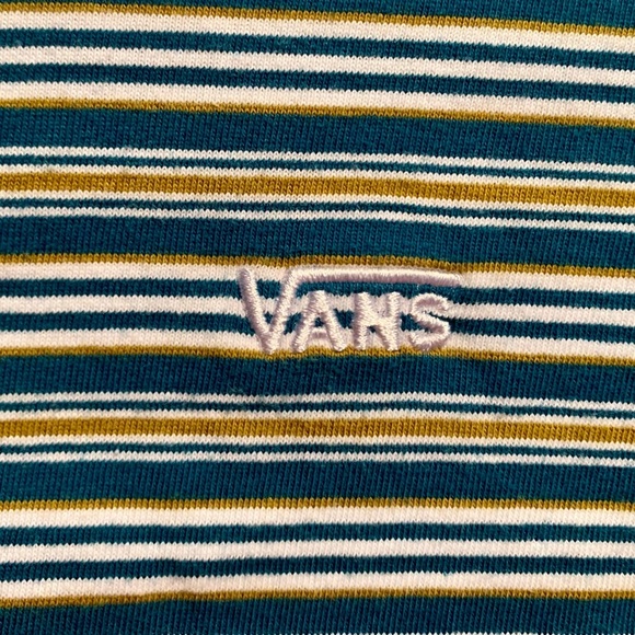 Vans Teal and White Striped Shirt - Picture 3 of 4